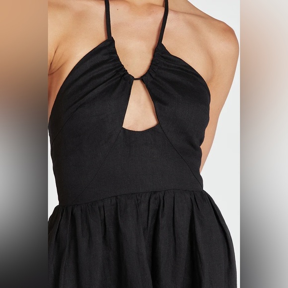 Dissh Alyssa Black Linen Maxi Dress - Picture 4 of 6